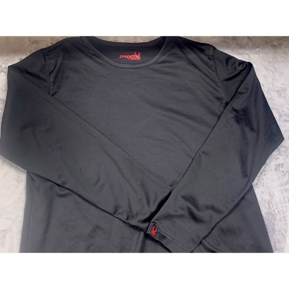 Spyder Active Long Sleeve Men's Size XL Pullover Activewear Shirt Black - Picture 4 of 10